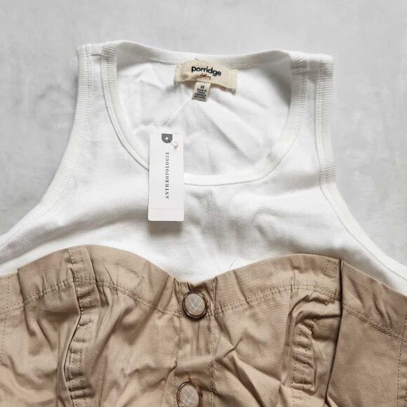 New M Anthropologie x Porridge corset twofer tank top - Picture 6 of 10